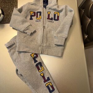Polo by Ralph Lauren Kids Gray Sweatpants Set